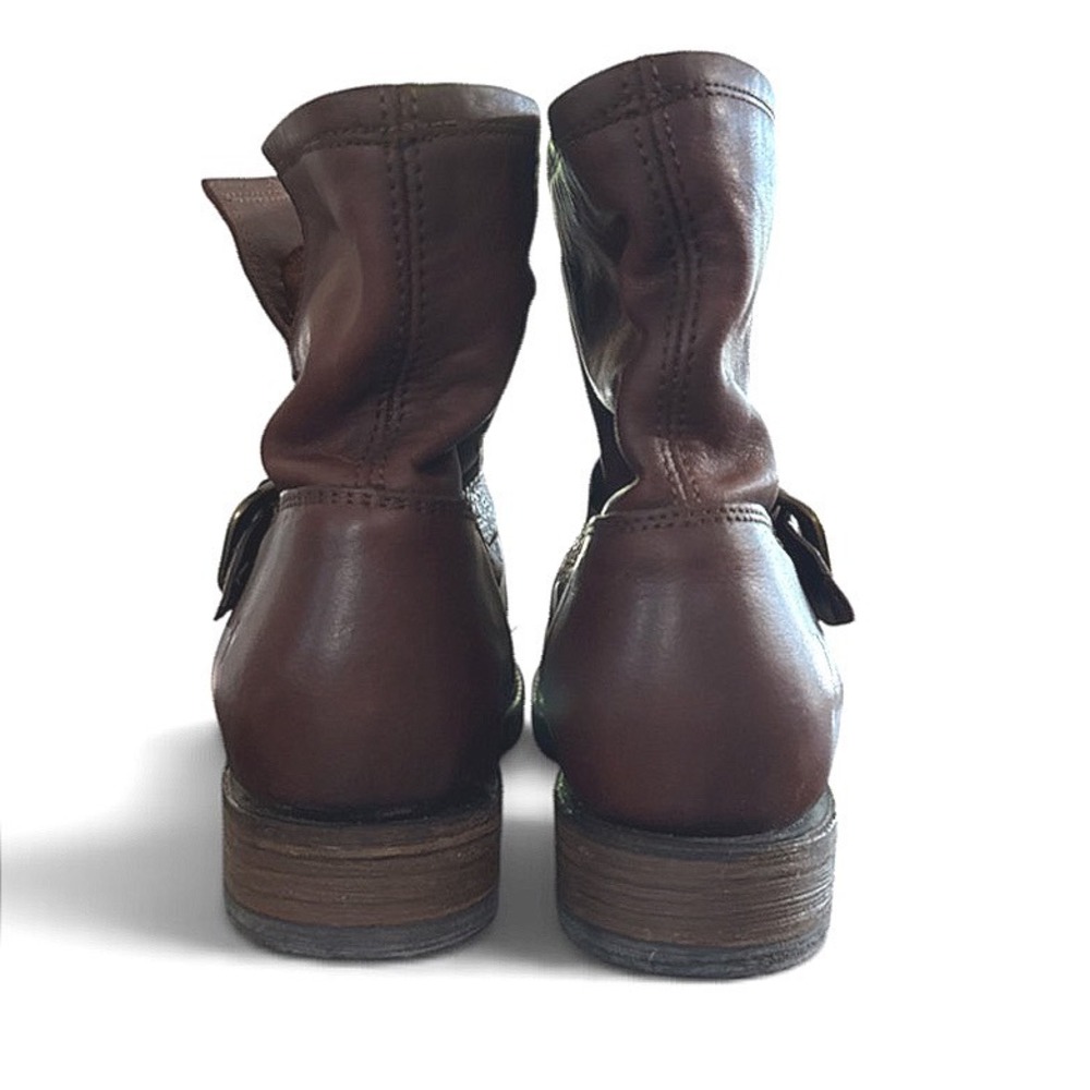 Frye Leather Moto Ankle Boots Sz 9 - Picture 3 of 6